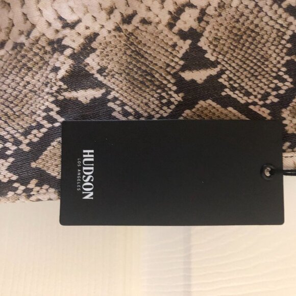 HUDSON Women's High-waist Ankle Skinny Python-print Jeans In Tan Python size 29 - Picture 5 of 7